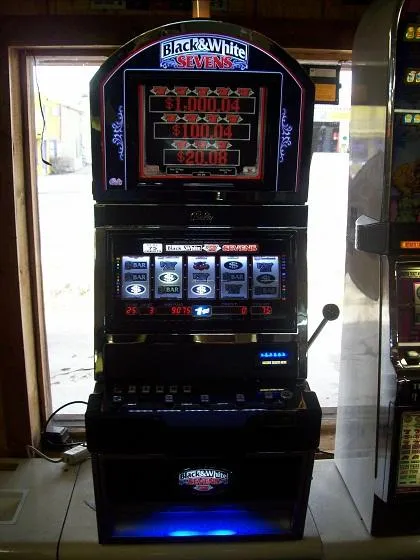 Bally S9000 Black & White Sevens refurbished slot machine for sale