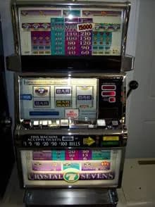 IGT S2000 Crystal Sevens 3 Coin (9-top) refurbished slot machine for sale