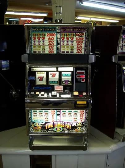 IGT S2000 Five Times Pay Black & White 2 Coin (9-top) refurbished slot machine for sale