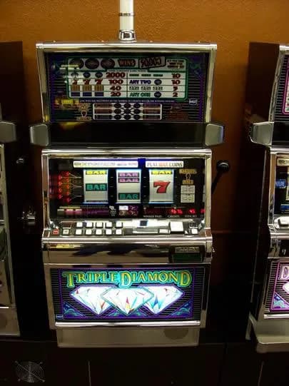 IGT S2000 Triple Diamond 9 Line 45 Coin (9-top) refurbished slot machine for sale