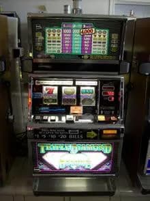 IGT S2000 Triple Diamond Deluxe 3 Coin (9-top) refurbished slot machine for sale