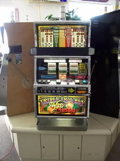 IGT S2000 Triple Double Wild Cherry 3 Coin (9-top) refurbished slot machine for sale