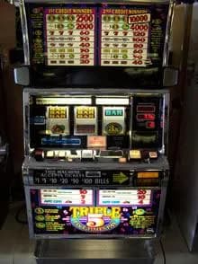 IGT S2000 Triple Five Times Pay 2 Coin (9-top) refurbished slot machine for sale