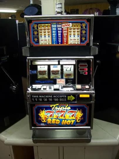 IGT S2000 Triple Red Hot 7's 3 Coin (9-top) refurbished slot machine for sale