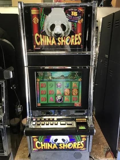 Konami China Shores Dual Screen refurbished slot machine for sale