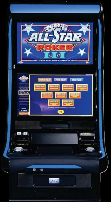 IGT Crystal Slot All Star Poker III refurbished slot machine for sale
