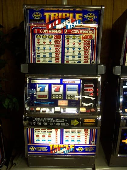 IGT S2000 Triple Red/White/Blue refurbished slot machine for sale